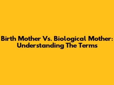 Birth Mother Vs. Biological Mother: Understanding The Terms
