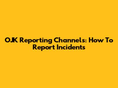 OJK Reporting Channels: How To Report Incidents