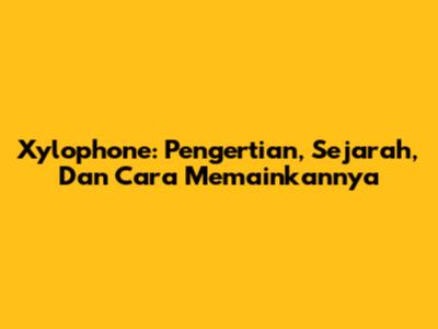 Xylophone: Pengertian, Sejarah, Dan Cara Memainkannya